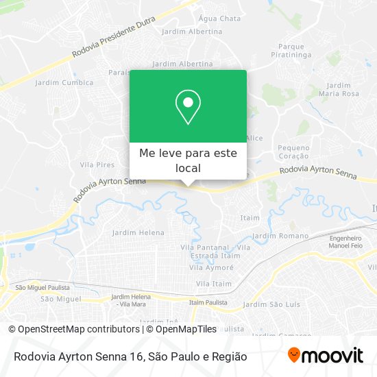Rodovia Ayrton Senna 16 mapa