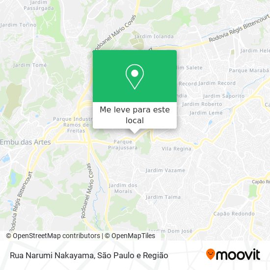 Rua Narumi Nakayama mapa