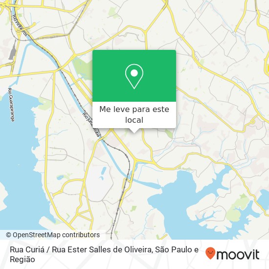 Rua Curiá / Rua Ester Salles de Oliveira mapa