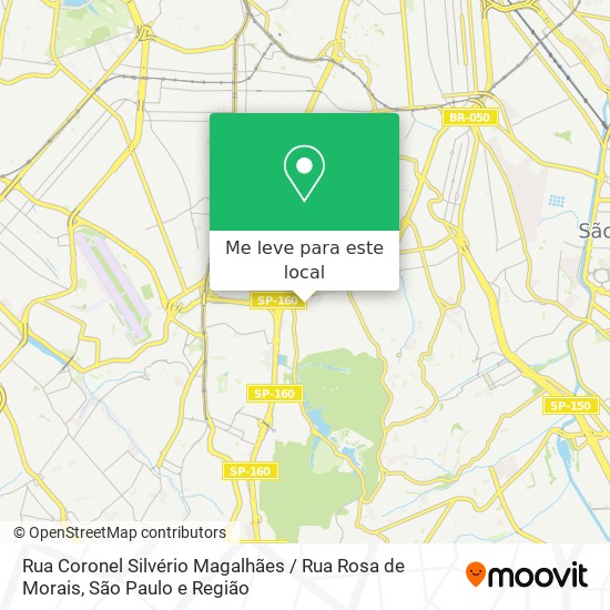 Rua Coronel Silvério Magalhães / Rua Rosa de Morais mapa