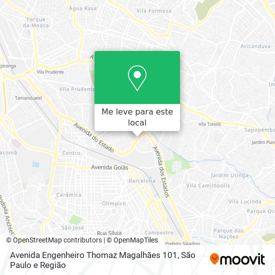 Avenida Engenheiro Thomaz Magalhães 101 mapa