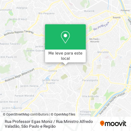 Rua Professor Egas Moniz / Rua Ministro Alfredo Valadão mapa