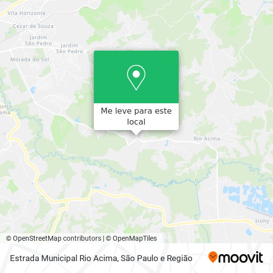 Estrada Municipal Rio Acima mapa