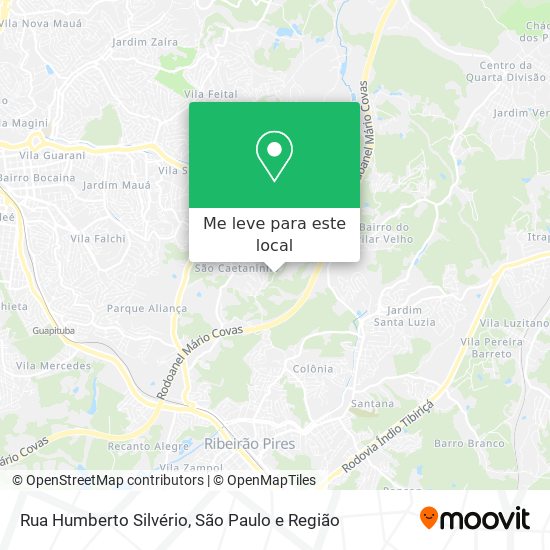 Rua Humberto Silvério mapa