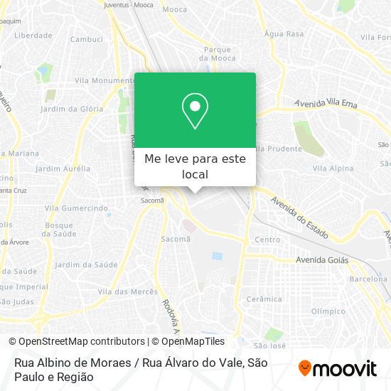 Rua Albino de Moraes / Rua Álvaro do Vale mapa
