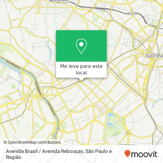 Avenida Brasil / Avenida Rebouças mapa