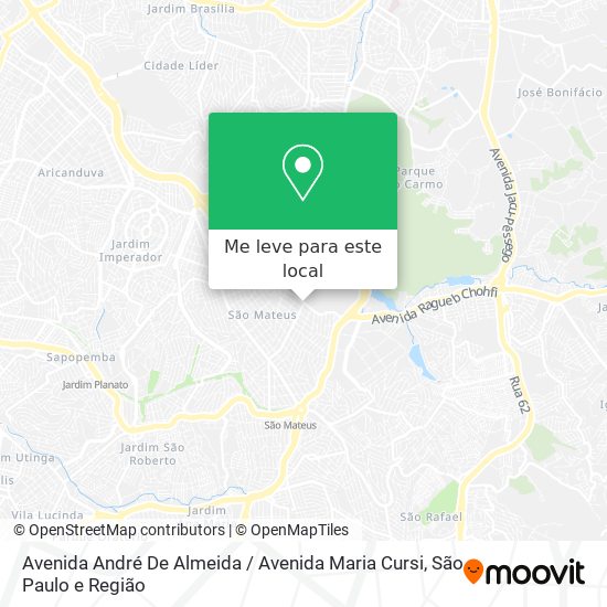 Avenida André De Almeida / Avenida Maria Cursi mapa