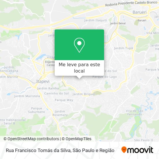 Rua Francisco Tomás da Silva mapa