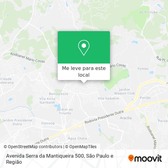 Avenida Serra da Mantiqueira 500 mapa