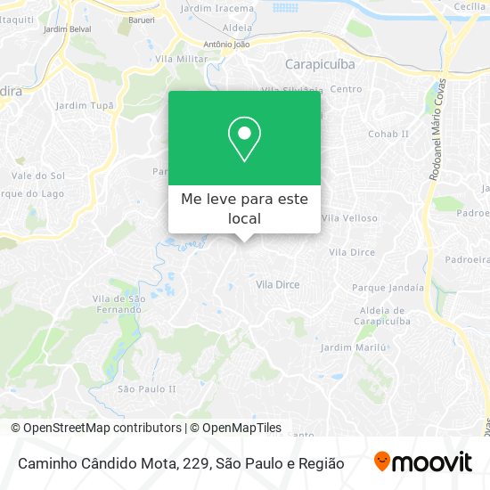 Caminho Cândido Mota, 229 mapa