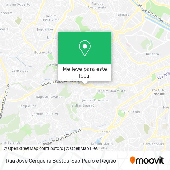 Rua José Cerqueira Bastos mapa