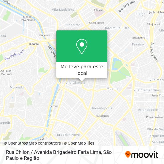 Rua Chilon / Avenida Brigadeiro Faria Lima mapa