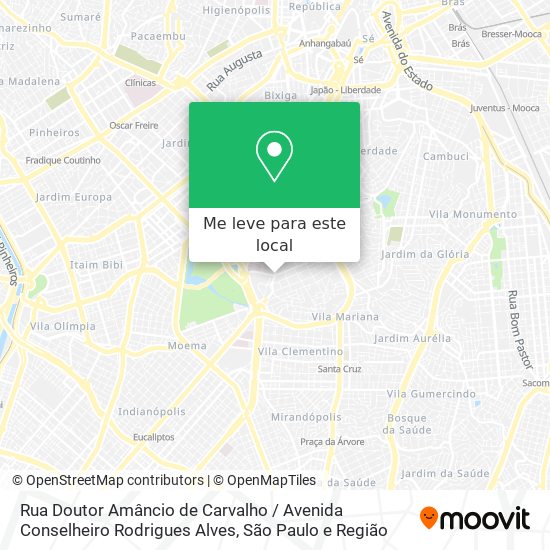 Rua Doutor Amâncio de Carvalho / Avenida Conselheiro Rodrigues Alves mapa