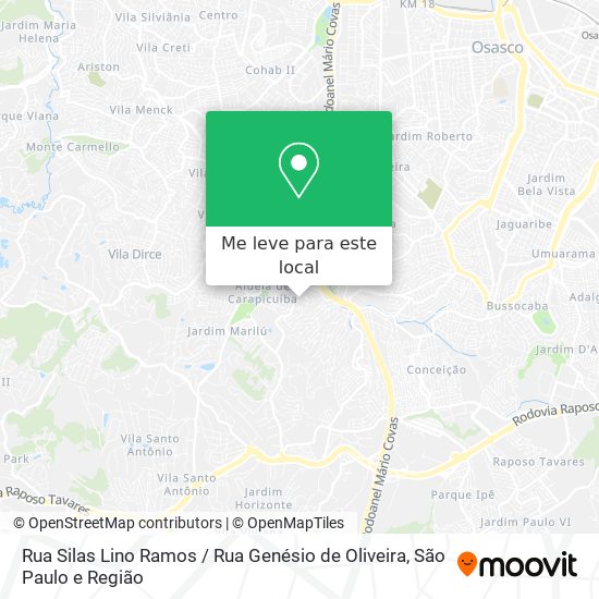 Rua Silas Lino Ramos / Rua Genésio de Oliveira mapa