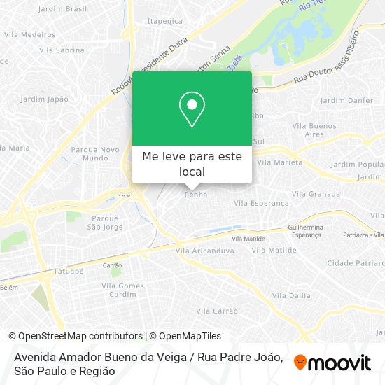 Avenida Amador Bueno da Veiga / Rua Padre João mapa