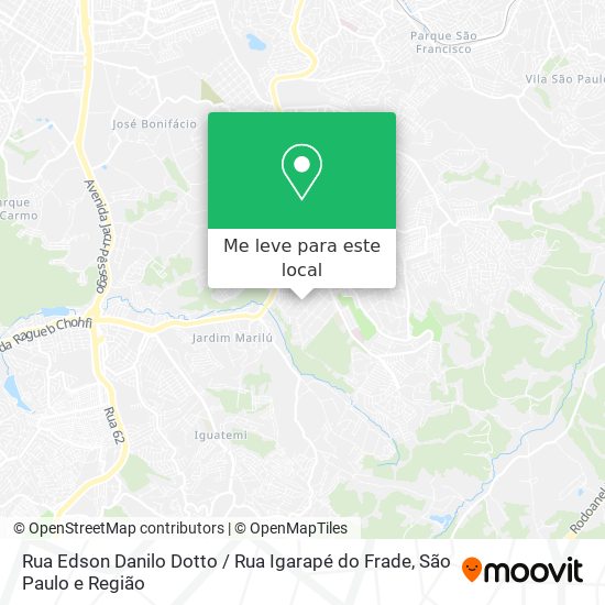 Rua Edson Danilo Dotto / Rua Igarapé do Frade mapa
