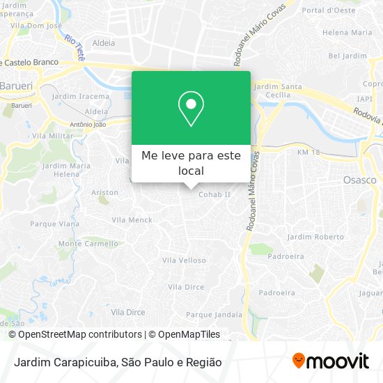Jardim Carapicuiba mapa
