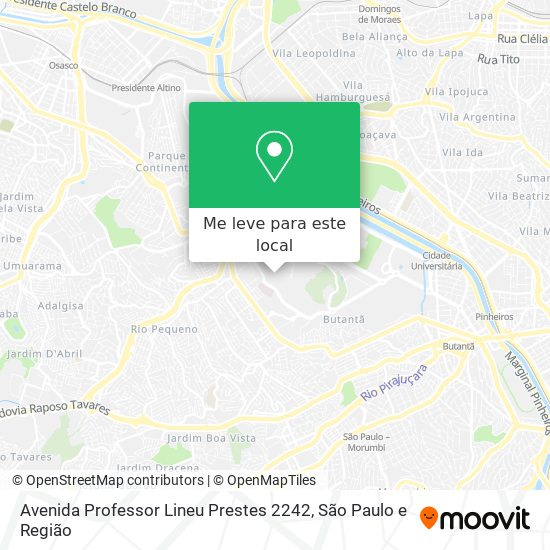 Avenida Professor Lineu Prestes 2242 mapa