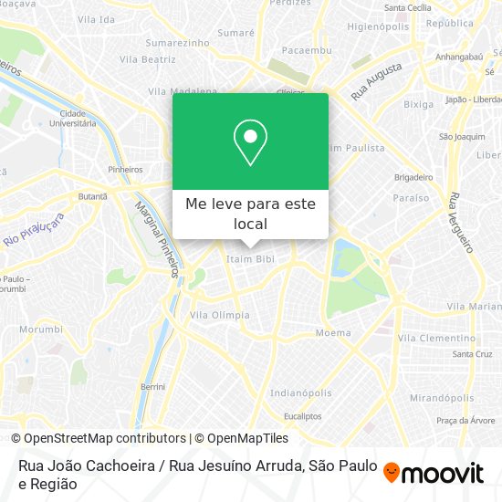 Rua João Cachoeira / Rua Jesuíno Arruda mapa
