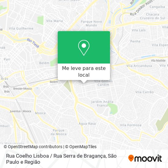 Rua Coelho Lisboa / Rua Serra de Bragança mapa
