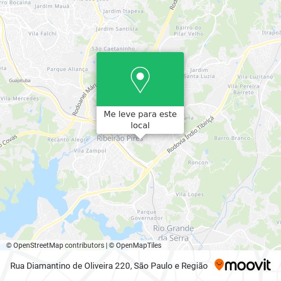 Rua Diamantino de Oliveira 220 mapa