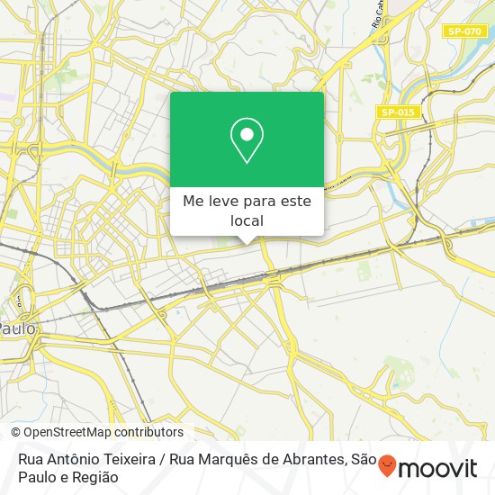 Rua Antônio Teixeira / Rua Marquês de Abrantes mapa