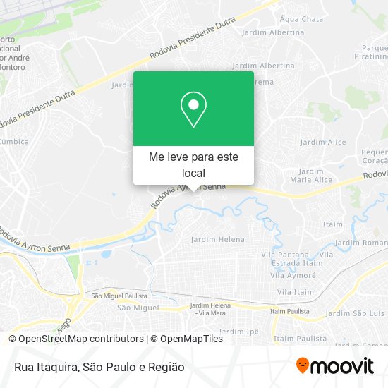 Rua Itaquira mapa