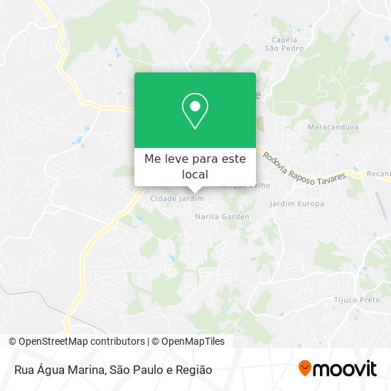 Rua Água Marina mapa