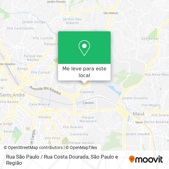 Rua São Paulo / Rua Costa Dourada mapa