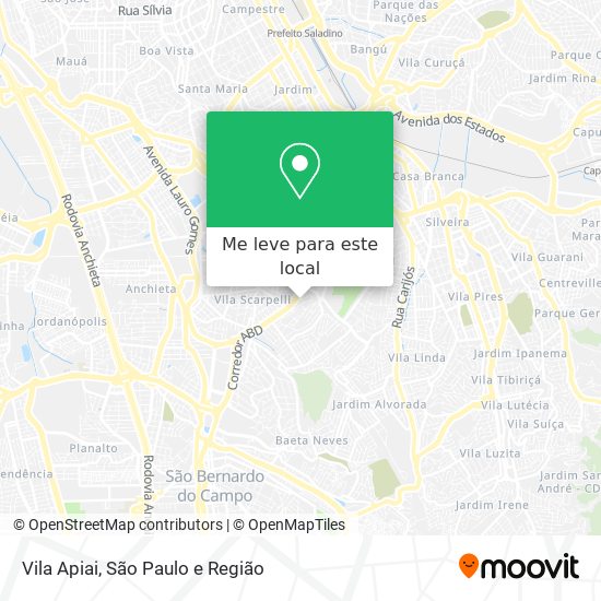 Vila Apiai mapa