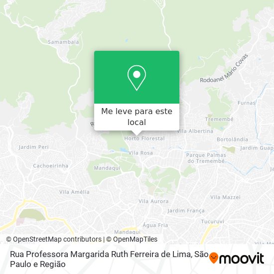 Rua Professora Margarida Ruth Ferreira de Lima mapa