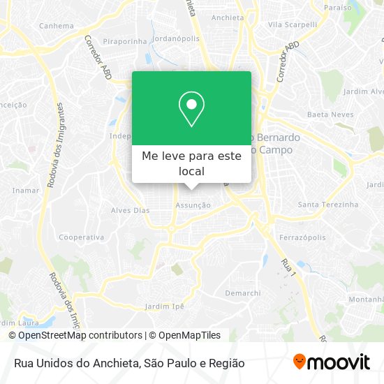 Rua Unidos do Anchieta mapa