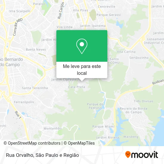 Rua Orvalho mapa