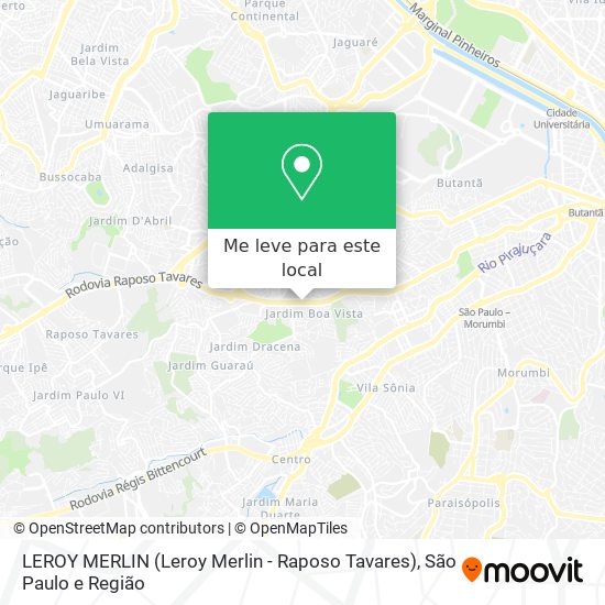 LEROY MERLIN (Leroy Merlin - Raposo Tavares) mapa