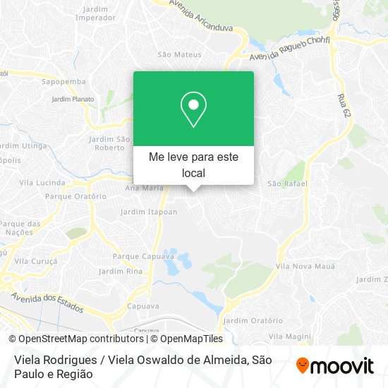 Viela Rodrigues / Viela Oswaldo de Almeida mapa