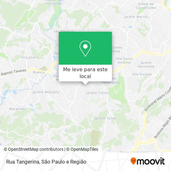 Rua Tangerina mapa