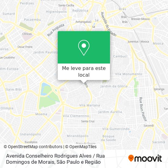 Avenida Conselheiro Rodrigues Alves / Rua Domingos de Morais mapa