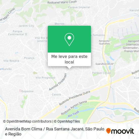 Avenida Bom Clima / Rua Santana Jacaré mapa