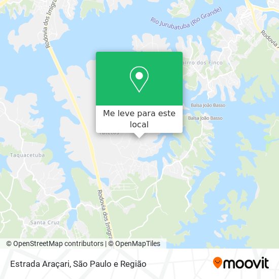 Estrada Araçari mapa