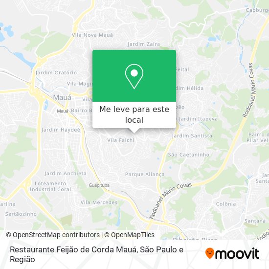 Restaurante Feijão de Corda Mauá mapa