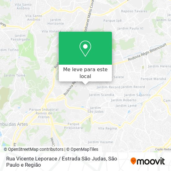 Rua Vicente Leporace / Estrada São Judas mapa