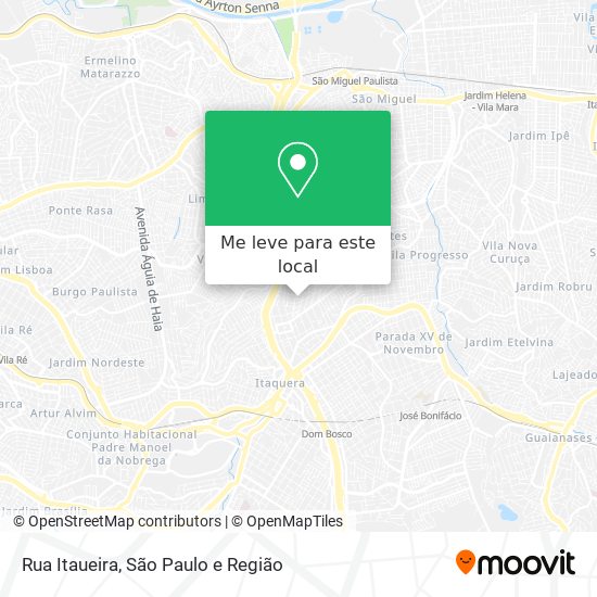 Rua Itaueira mapa