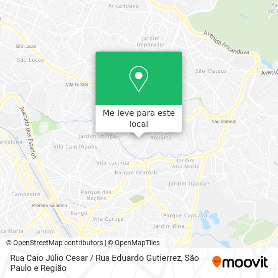 Rua Caio Júlio Cesar / Rua Eduardo Gutierrez mapa