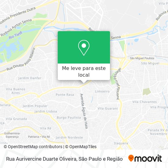 Rua Aurivercine Duarte Oliveira mapa