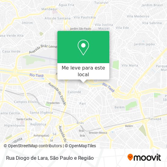 Rua Diogo de Lara mapa