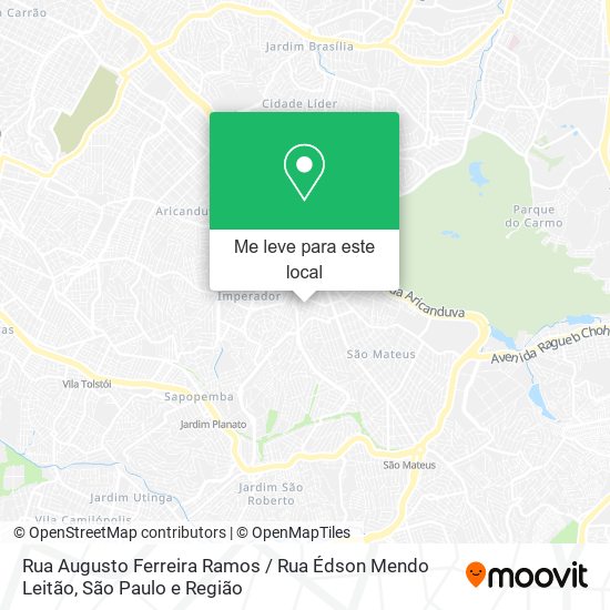 Rua Augusto Ferreira Ramos / Rua Édson Mendo Leitão mapa