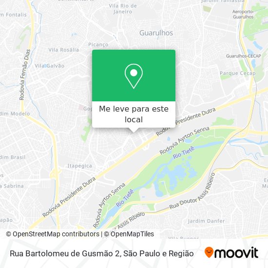 Rua Bartolomeu de Gusmão 2 mapa