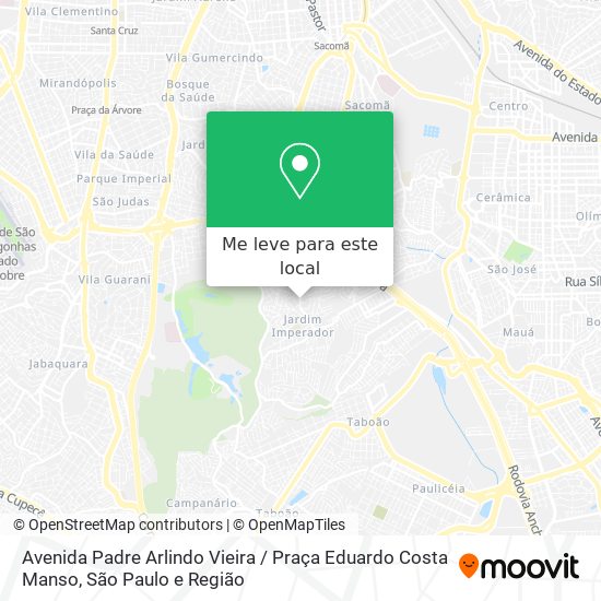 Avenida Padre Arlindo Vieira / Praça Eduardo Costa Manso mapa