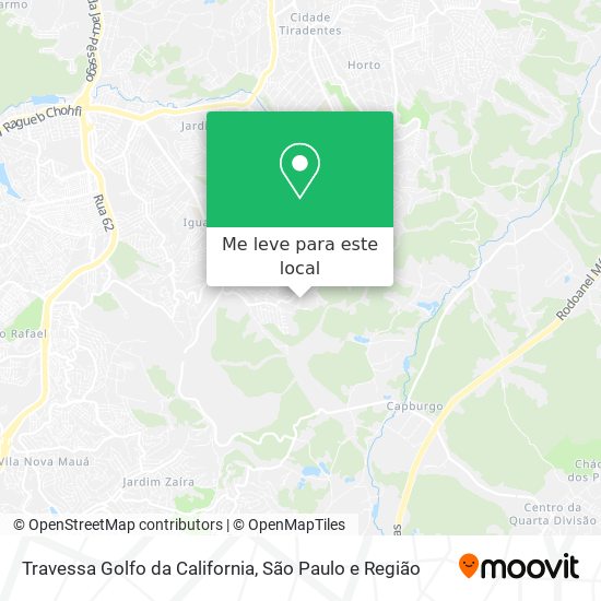 Travessa Golfo da California mapa