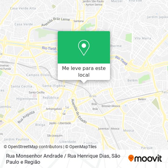 Rua Monsenhor Andrade / Rua Henrique Dias mapa